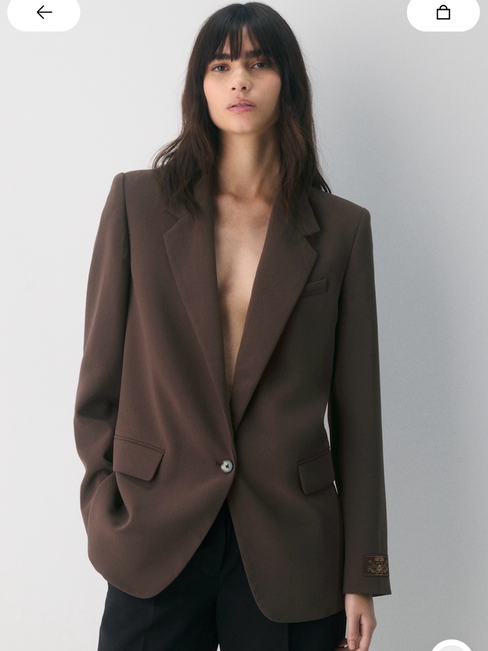 Aritzia Wilfred Generation Blazer Chocolate Brown Size 4